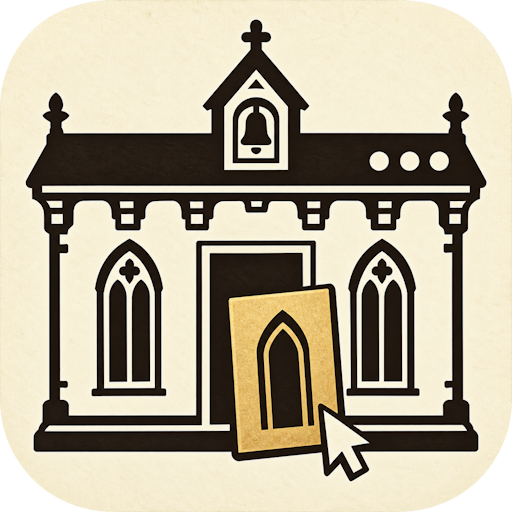De Recta Rerum Dispositione game icon, showing a monastery and a doorway